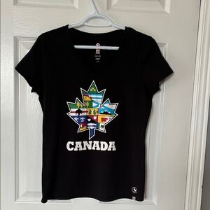 Hudson Bay Black Canada Graphic Women's Top
